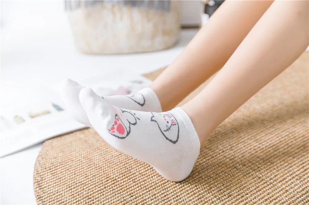 1 Pair Breathable Cute Funny Cartoon Animal 3D Printed Ankle Length Socks