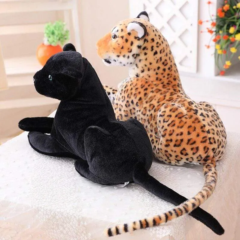 30-120cm Big Leopard Panther Plush Toys Giant White Tiger Black Panther Soft Stuffed Animal Pillow Animal Doll Toys For Children