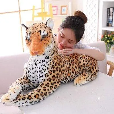 30-120cm Big Leopard Panther Plush Toys Giant White Tiger Black Panther Soft Stuffed Animal Pillow Animal Doll Toys For Children