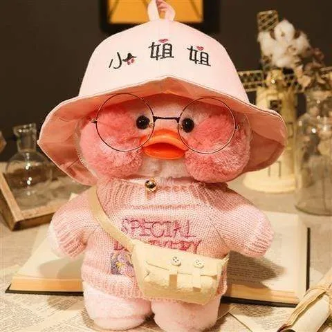 30cm Pink Lalafanfan Kawaii Coffee Mimi Yellow Duck Cute Plush Toy Stuffed Soft Animal Doll Doll Children Kawaii Plush Toy Doll