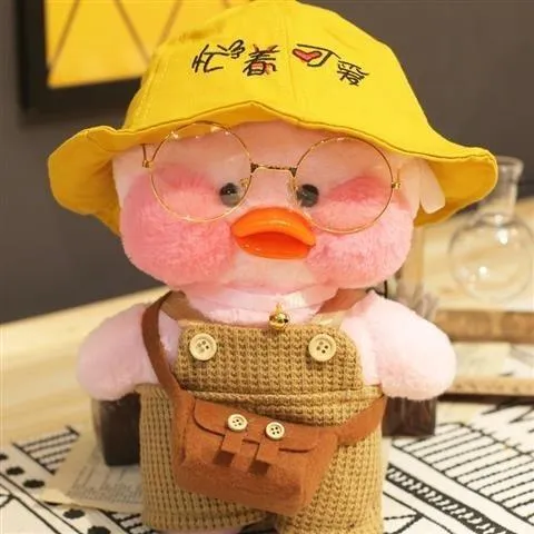 30cm Pink Lalafanfan Kawaii Coffee Mimi Yellow Duck Cute Plush Toy Stuffed Soft Animal Doll Doll Children Kawaii Plush Toy Doll