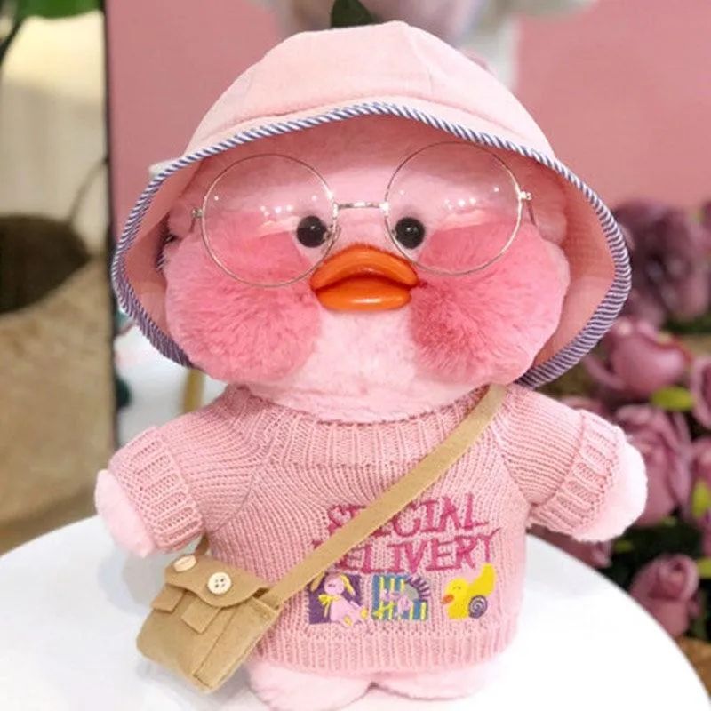 30cm Pink Lalafanfan Kawaii Coffee Mimi Yellow Duck Cute Plush Toy Stuffed Soft Animal Doll Doll Children Kawaii Plush Toy Doll