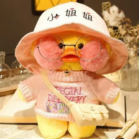 30cm Pink Lalafanfan Kawaii Coffee Mimi Yellow Duck Cute Plush Toy Stuffed Soft Animal Doll Doll Children Kawaii Plush Toy Doll