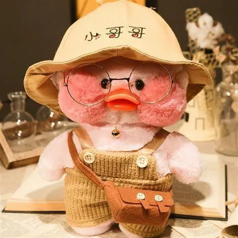 30cm Pink Lalafanfan Kawaii Coffee Mimi Yellow Duck Cute Plush Toy Stuffed Soft Animal Doll Doll Children Kawaii Plush Toy Doll