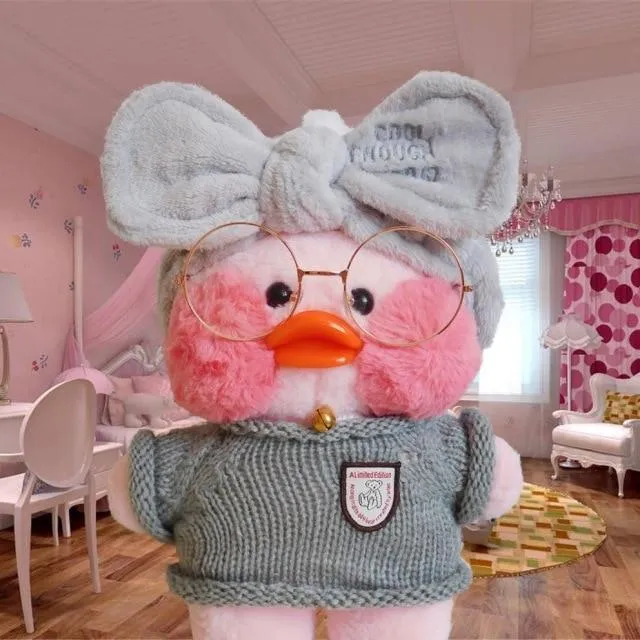 30cm Pink Lalafanfan Kawaii Coffee Mimi Yellow Duck Cute Plush Toy Stuffed Soft Animal Doll Doll Children Kawaii Plush Toy Doll