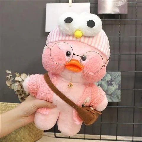 30cm Pink Lalafanfan Kawaii Coffee Mimi Yellow Duck Cute Plush Toy Stuffed Soft Animal Doll Doll Children Kawaii Plush Toy Doll