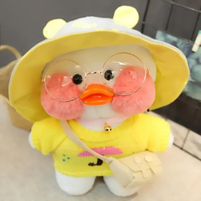 30cm Pink Lalafanfan Kawaii Coffee Mimi Yellow Duck Cute Plush Toy Stuffed Soft Animal Doll Doll Children Kawaii Plush Toy Doll