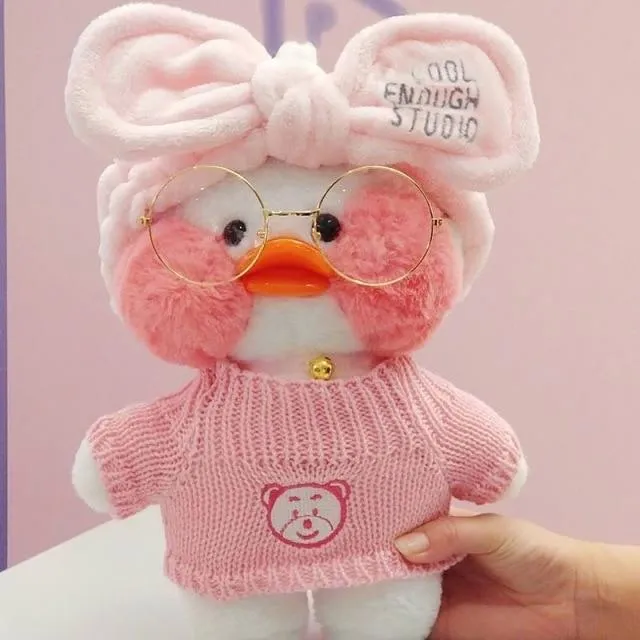 30cm Pink Lalafanfan Kawaii Coffee Mimi Yellow Duck Cute Plush Toy Stuffed Soft Animal Doll Doll Children Kawaii Plush Toy Doll