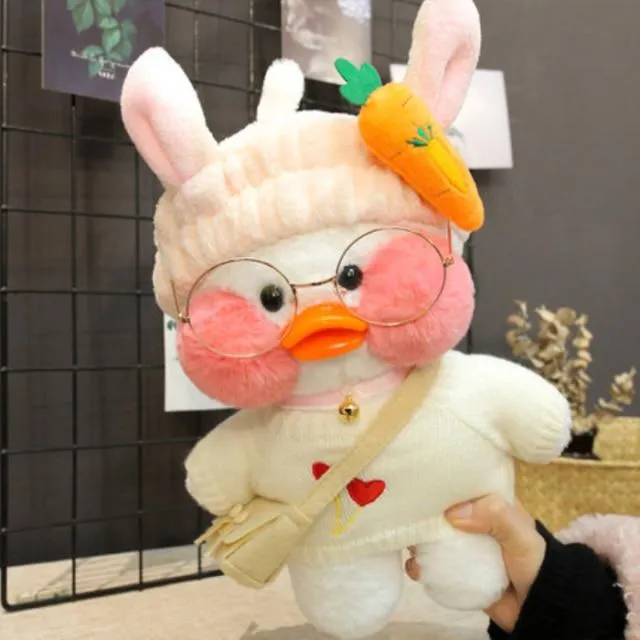 30cm Pink Lalafanfan Kawaii Coffee Mimi Yellow Duck Cute Plush Toy Stuffed Soft Animal Doll Doll Children Kawaii Plush Toy Doll