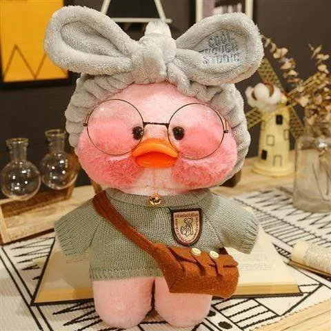 30cm Pink Lalafanfan Kawaii Coffee Mimi Yellow Duck Cute Plush Toy Stuffed Soft Animal Doll Doll Children Kawaii Plush Toy Doll