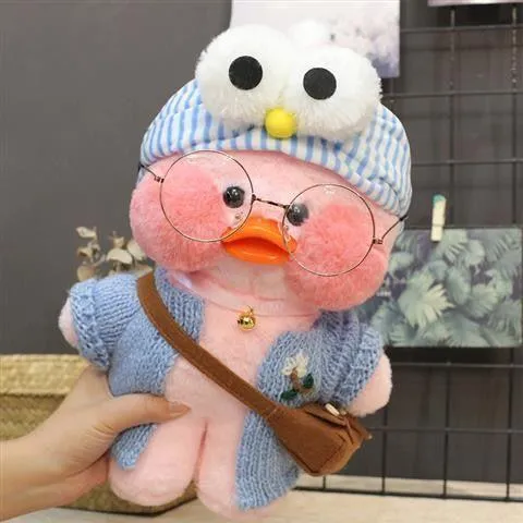 30cm Pink Lalafanfan Kawaii Coffee Mimi Yellow Duck Cute Plush Toy Stuffed Soft Animal Doll Doll Children Kawaii Plush Toy Doll