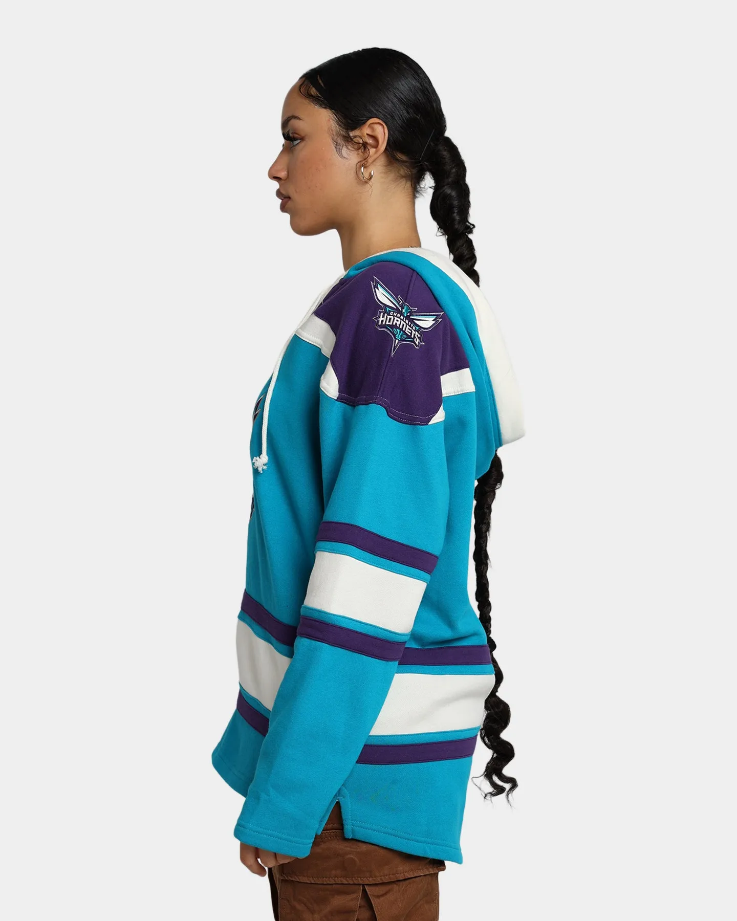 47 Brand Charlotte Hornets Superior Lacer Hoodie Neptune