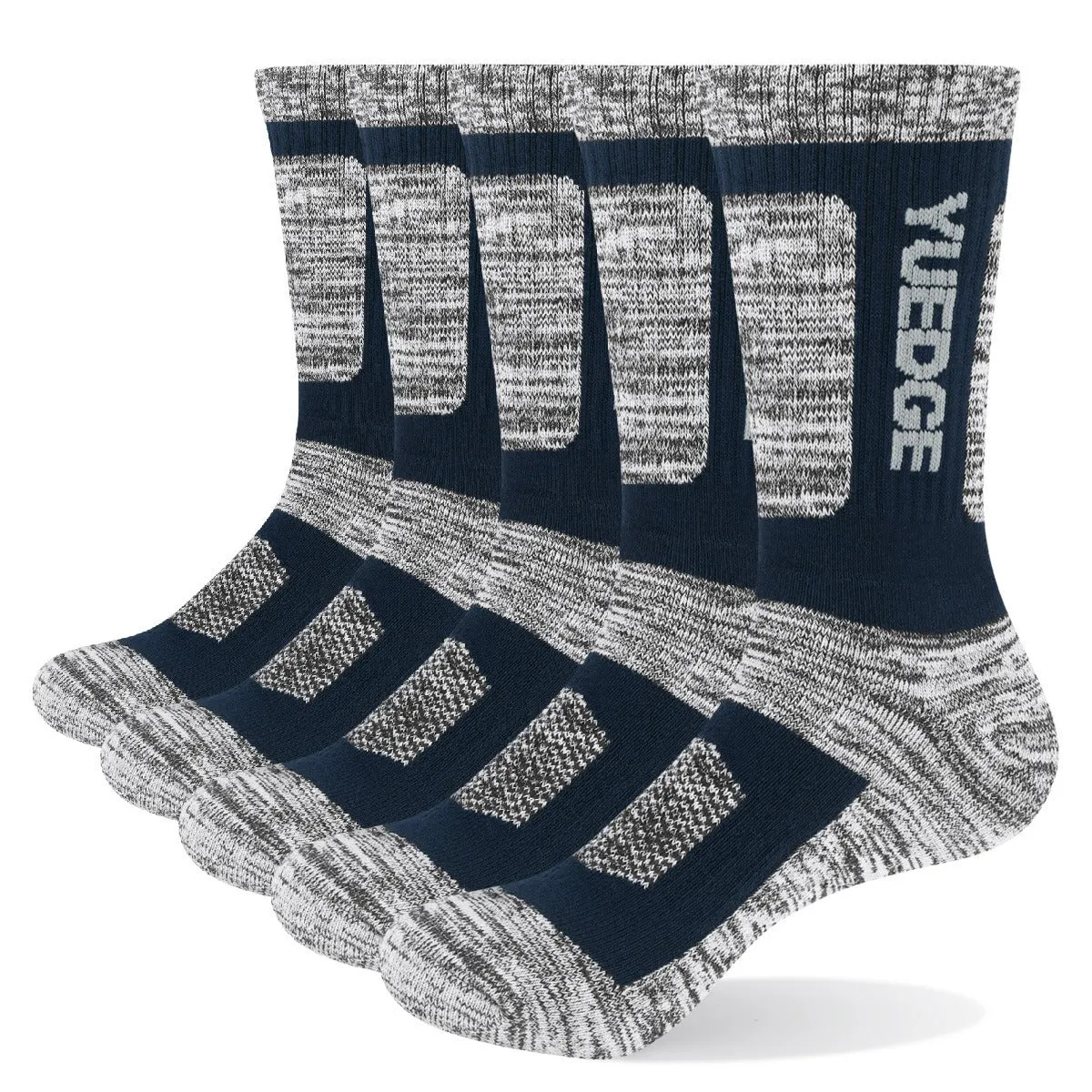 5 Pairs Of Men's Comfortable Breathable Pure Cotton Socks