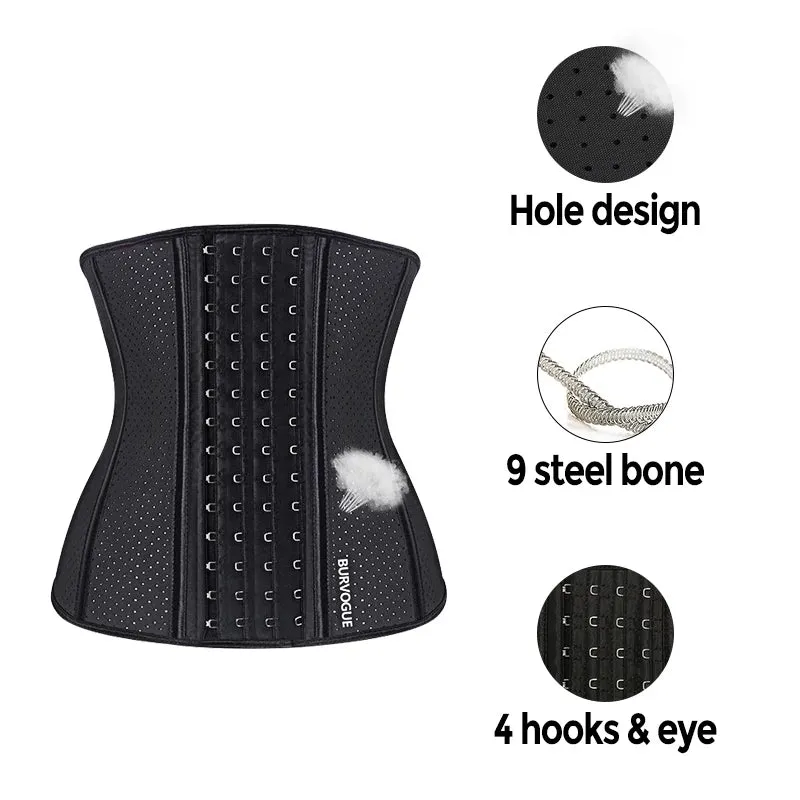 9 Steel Bone Latex Breathable Waist Trainer