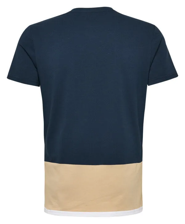 Aaron Men Cotton Blue T-Shirt