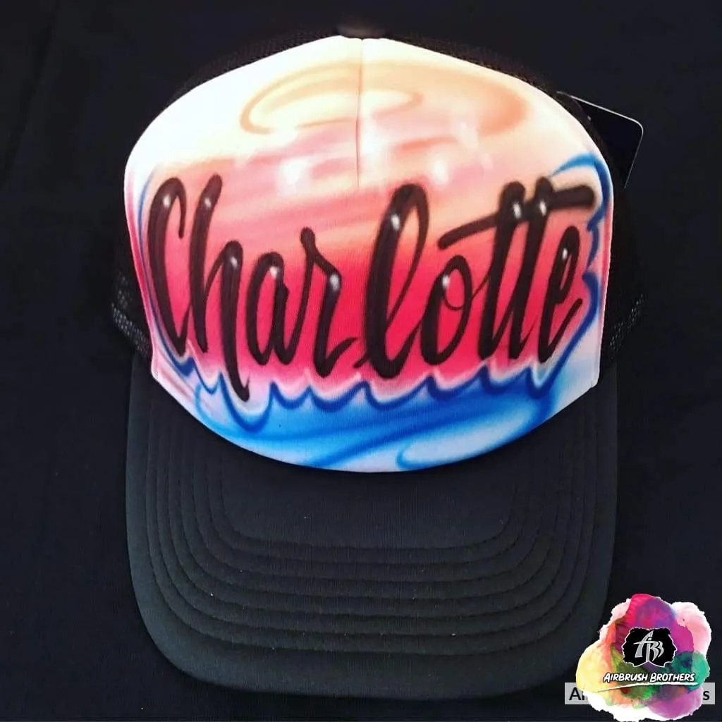 Airbrush Faded Colors Hat Design