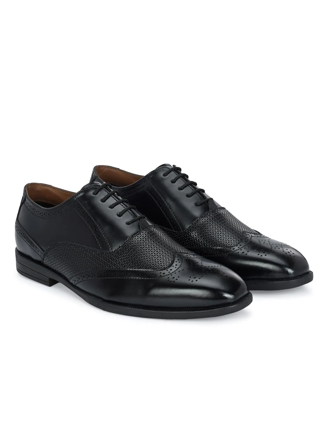 Alberto Torresi Black Formal 594 Brogue Shoes