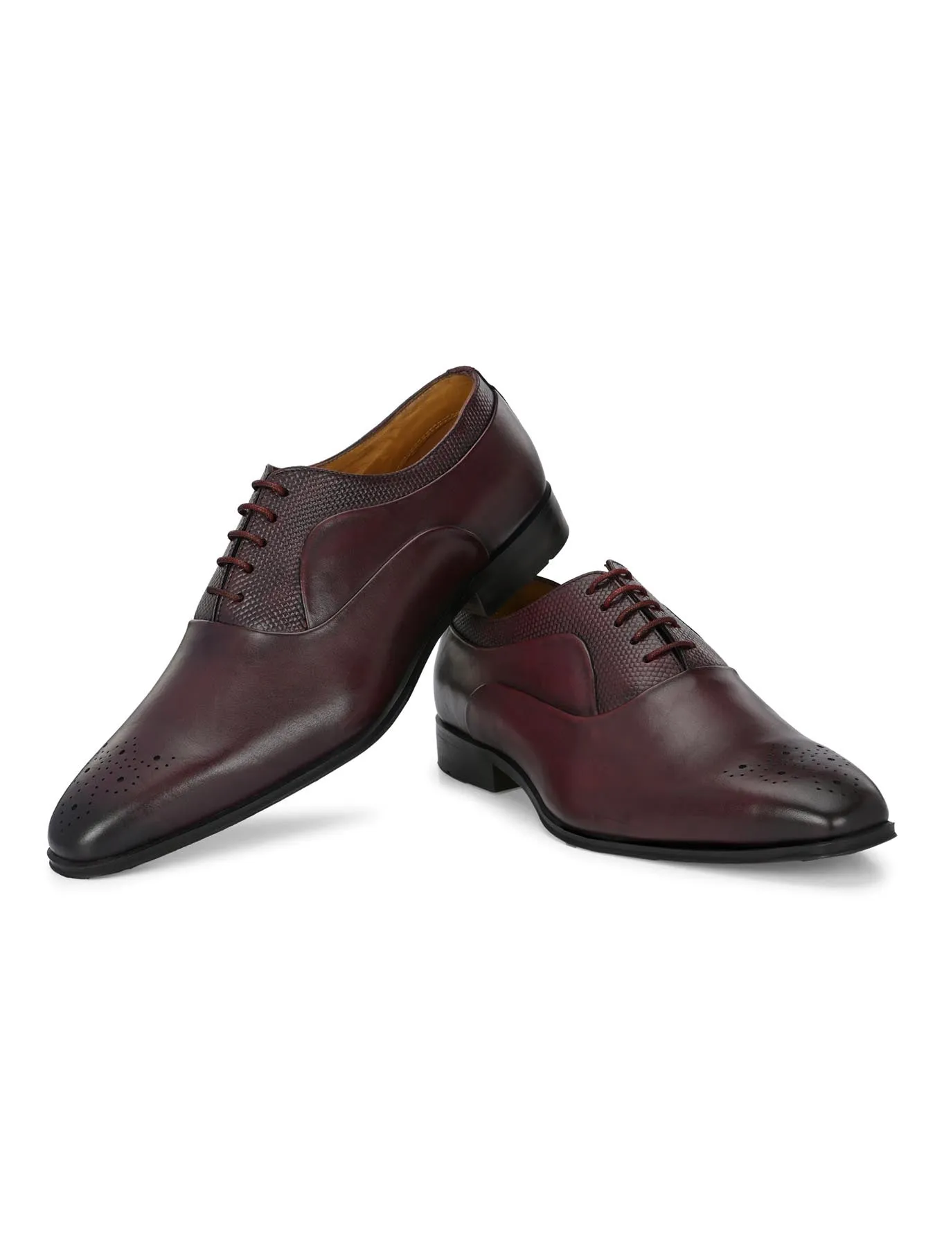 Alberto Torresi Genuine Leather 685 Bordo Office/ Dress Formal Lace Up Shoes