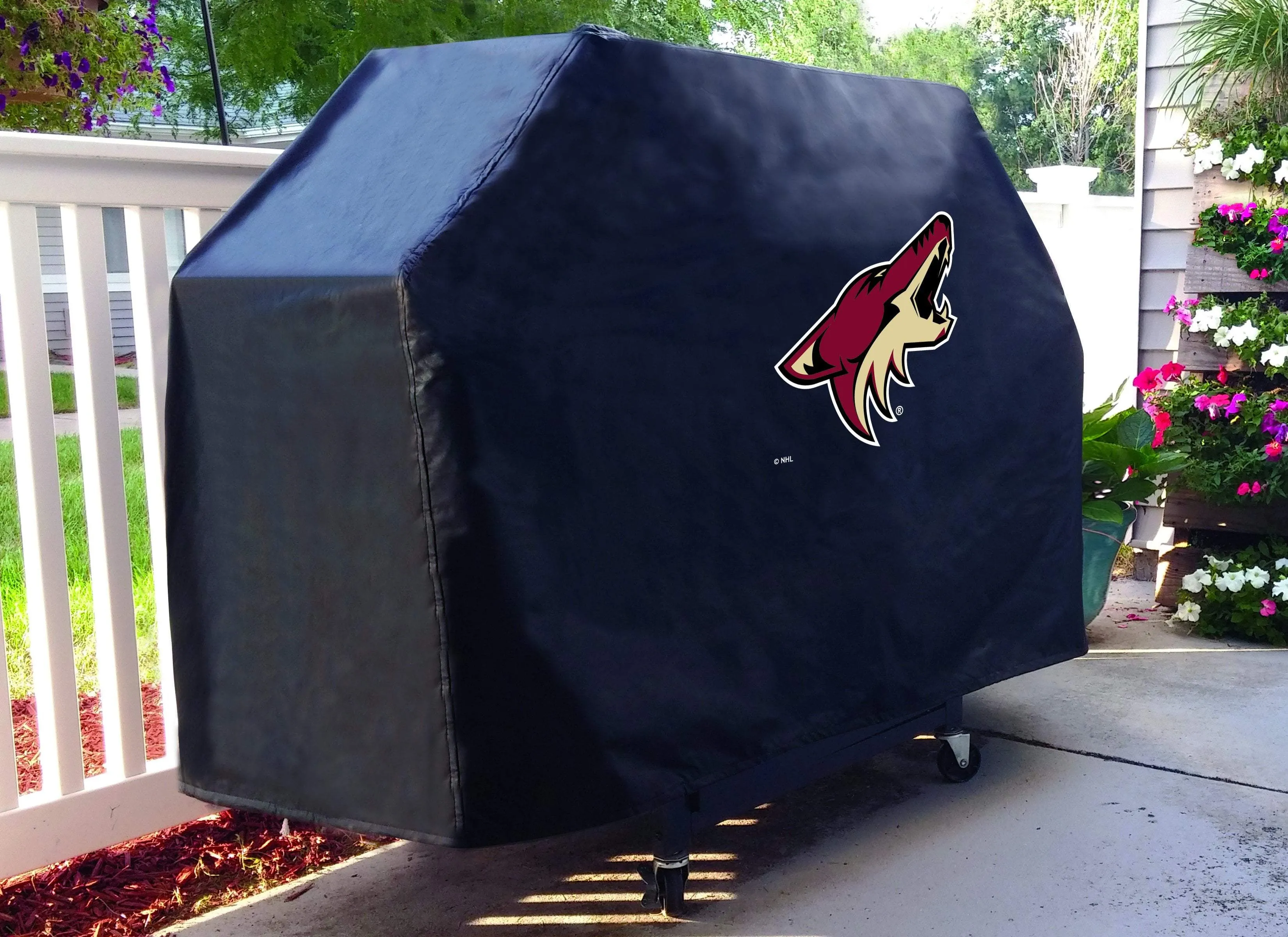 Arizona Coyotes HBS Black Outdoor Heavy Duty Breathable Vinyl BBQ Grill Cover