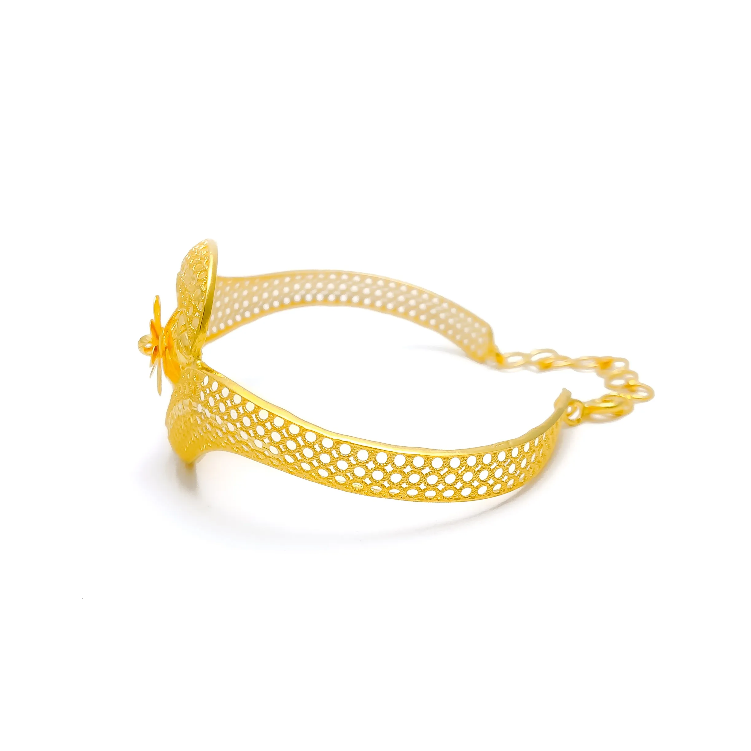 Artistic Golden Elegant 22k Gold Bangle Bracelet