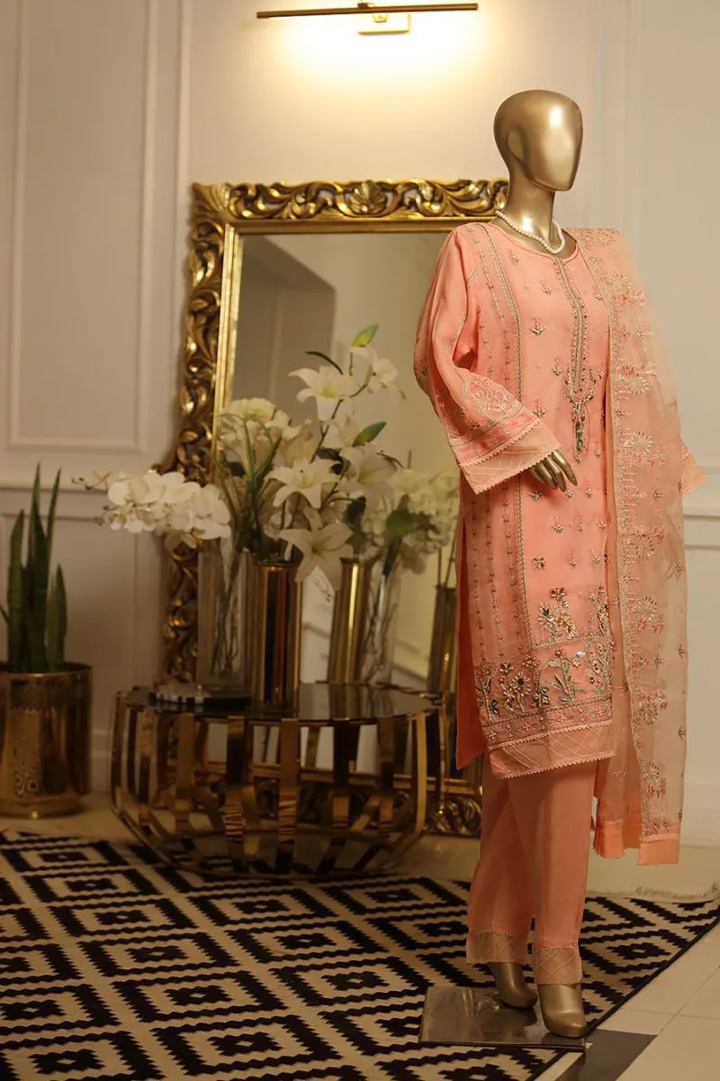 Bin Saeed Embroidered Organza Formal Suit BIN29