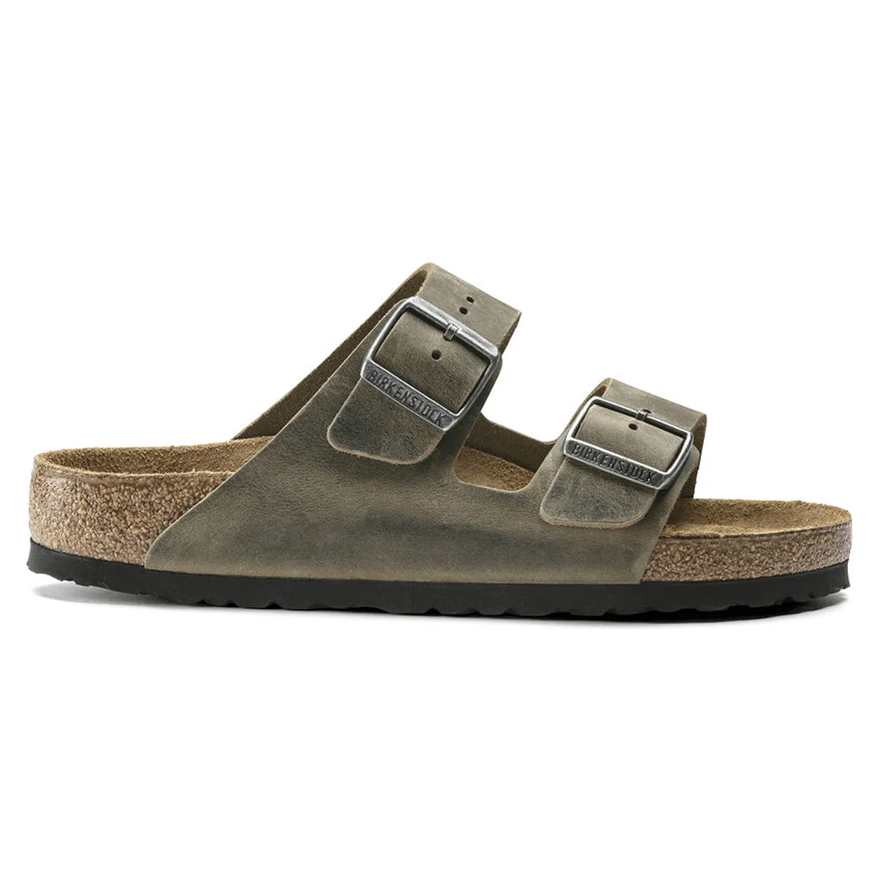 BIRKENSTOCK UNISEX Arizona Soft Footbed Oiled Leather (Faded Khaki - Regular Fit)