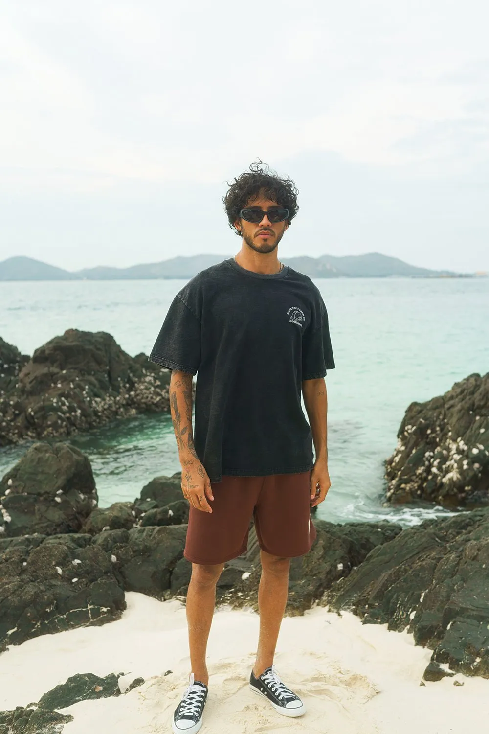 Black Premium Heavyweight Faded Oversized T-shirt