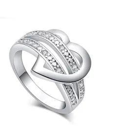 Bling Heart Love Women Wedding Ring