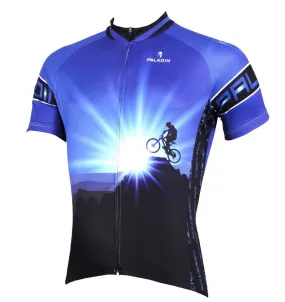 Blue Riding Men Short Sleeve Jersey