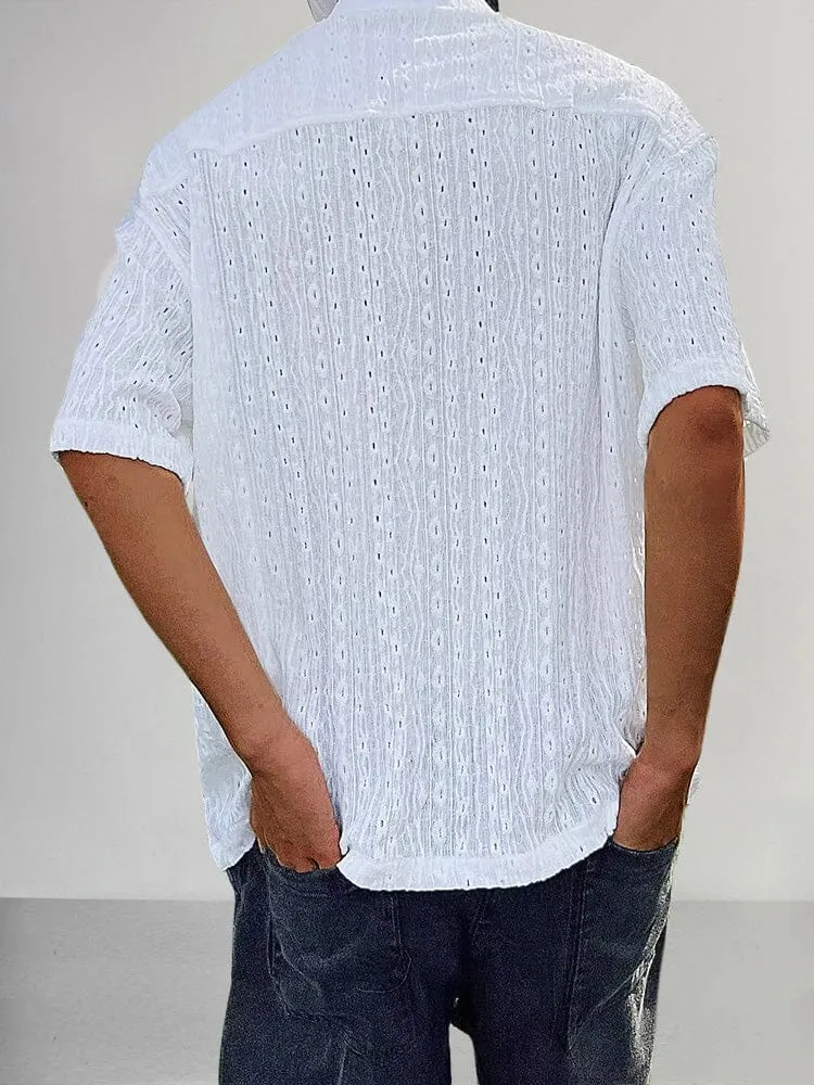 Breathable Textured Cuban Shirt