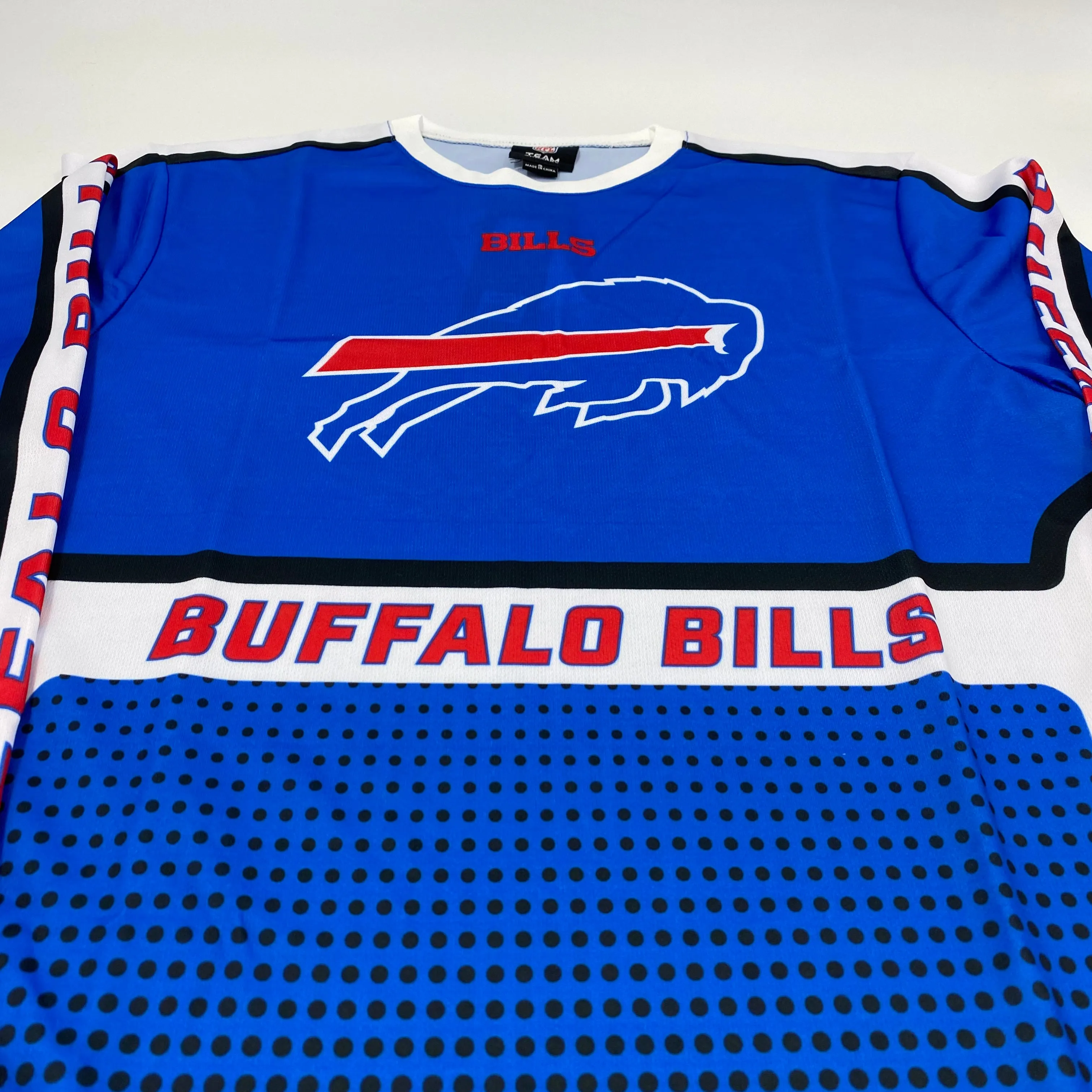 Buffalo Bills Big Logo Motorcycle Long Sleeve Tee