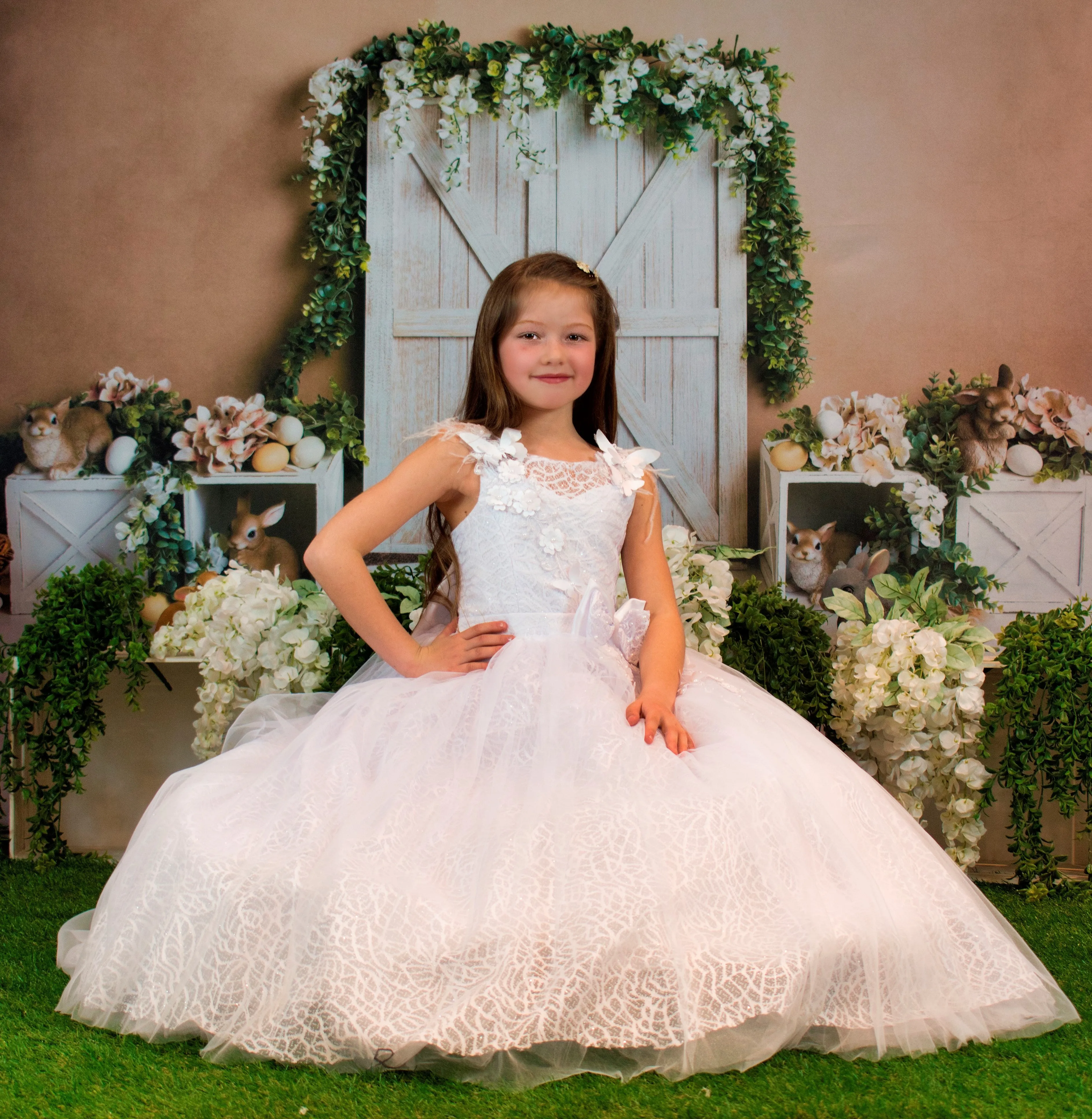 Butterly Princess Girls Formal Dress