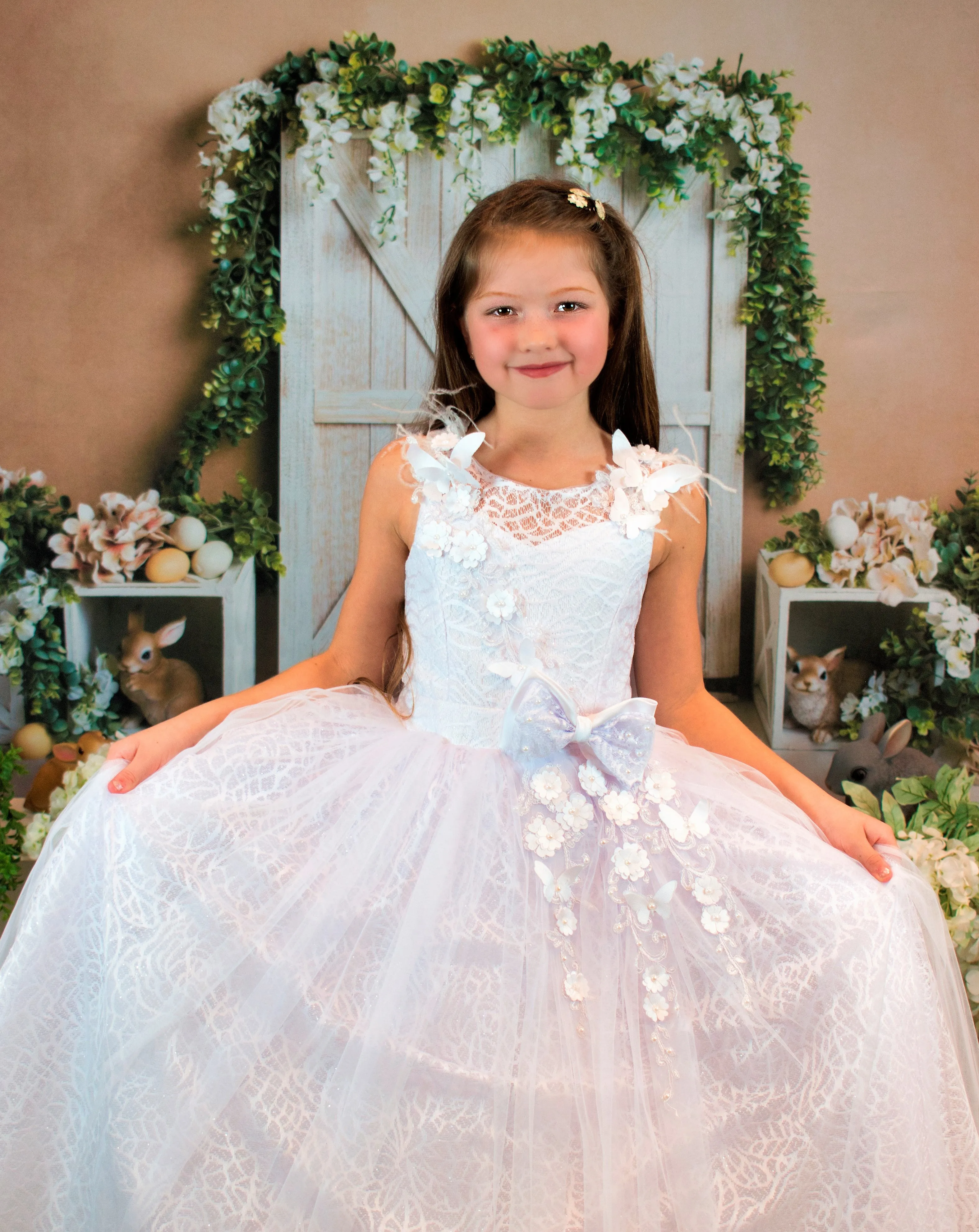 Butterly Princess Girls Formal Dress