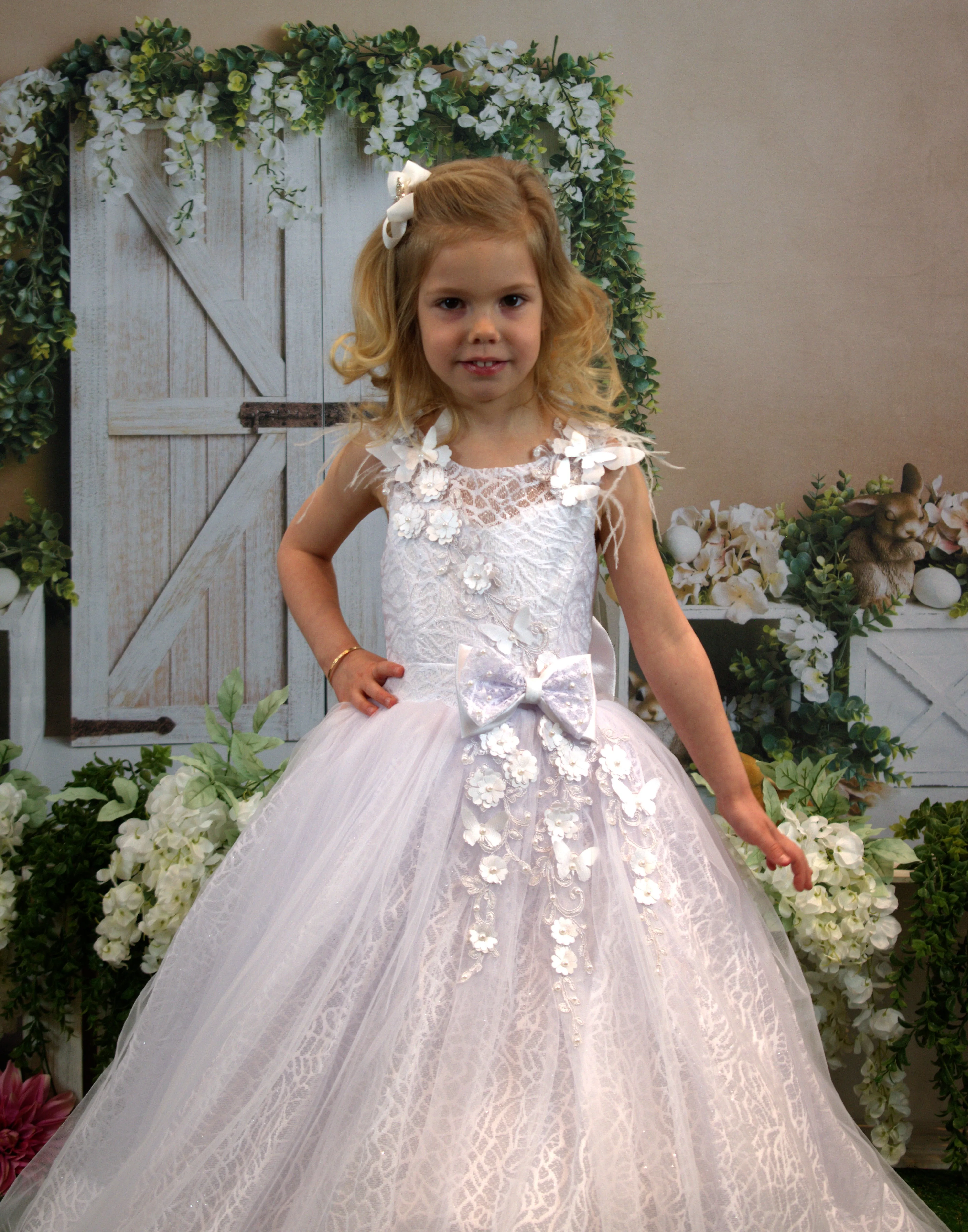 Butterly Princess Girls Formal Dress