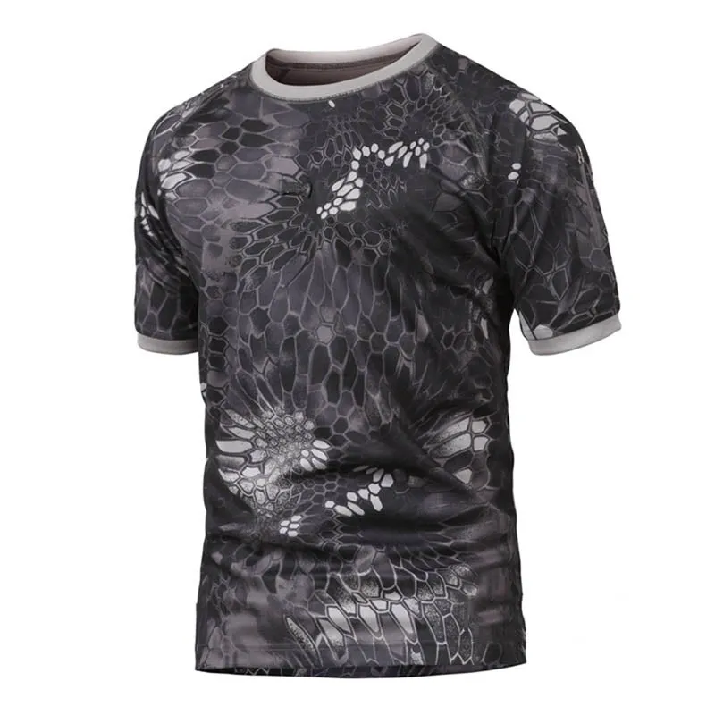 Camo Breathable Round-neck Short-sleeve Men's T-shirt