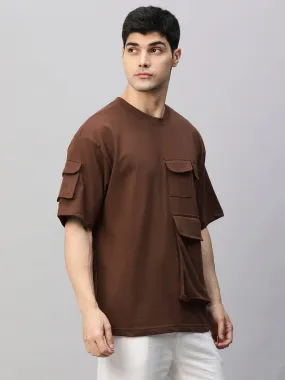 Cargo T-Shirt For Men - Cocoa