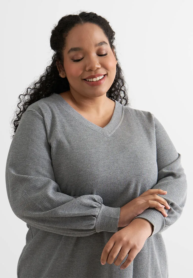 Carmen V-neck Cozy Waffle Top