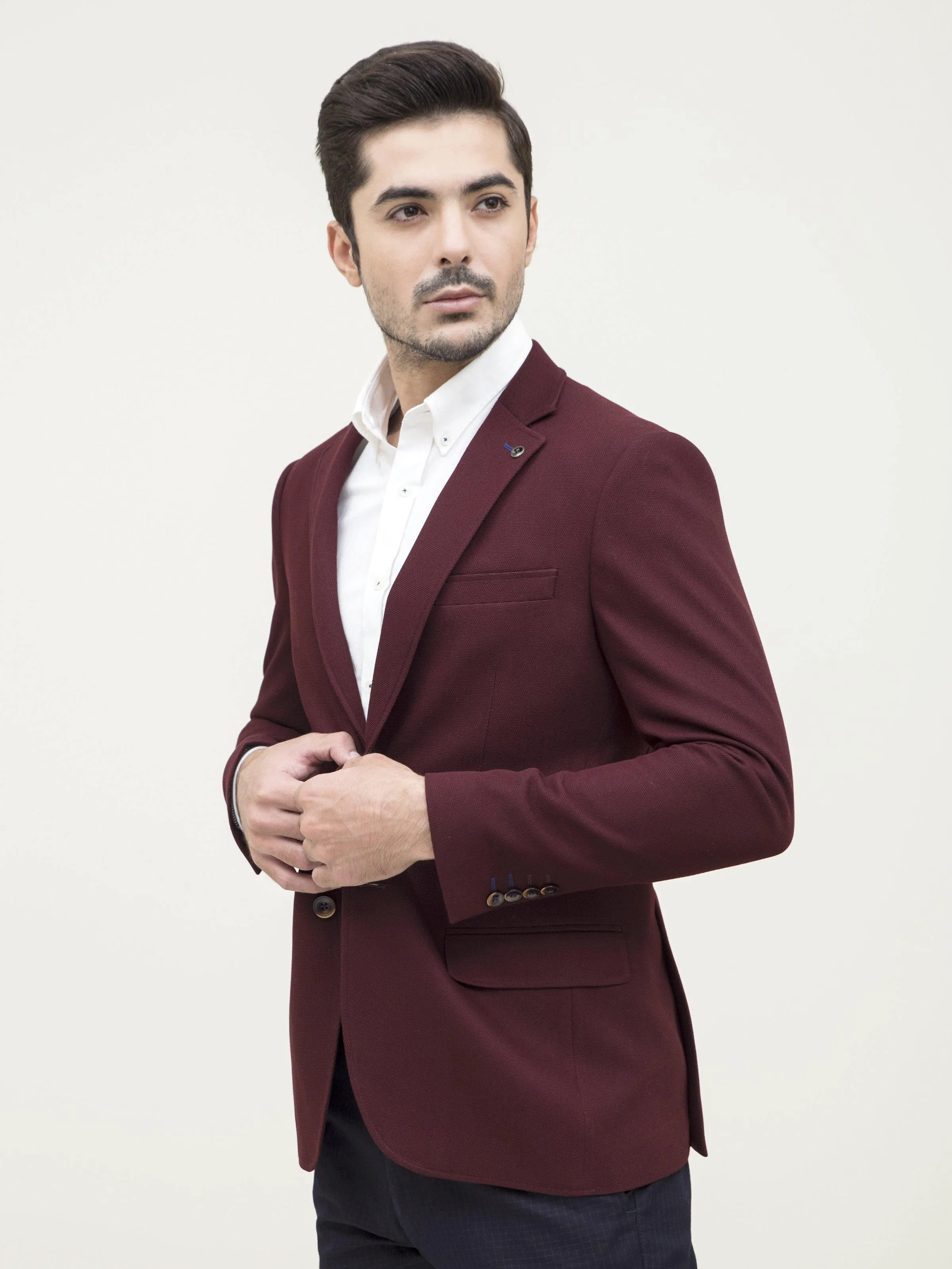 CASUAL COAT SLIM FIT MAROON