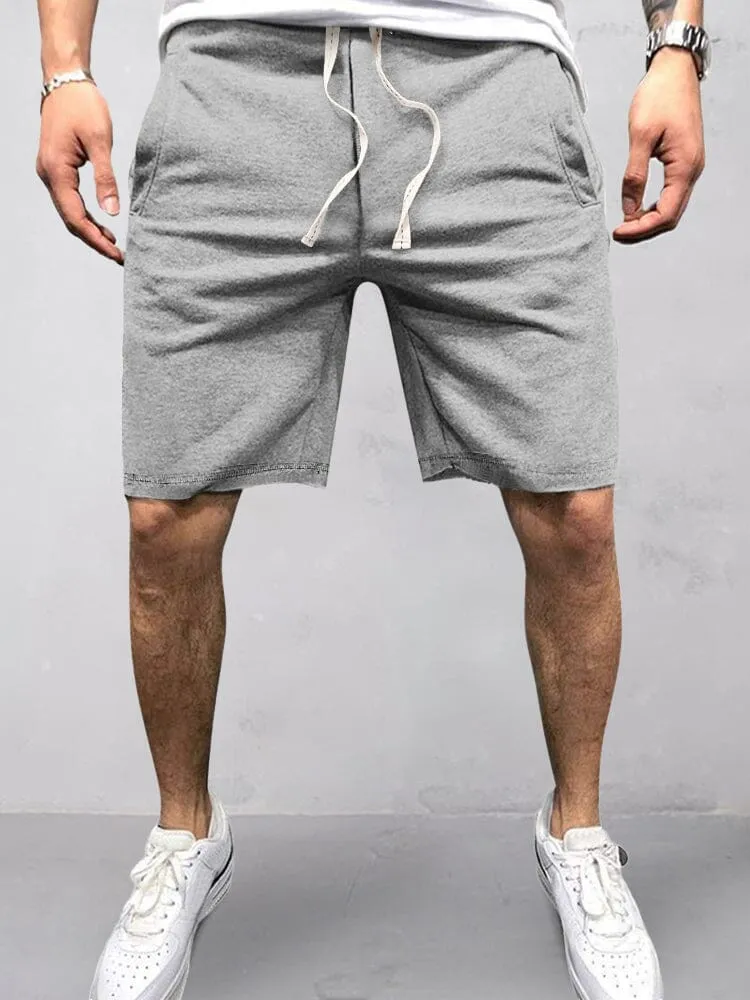 Casual Cotton Elastic Waist Shorts