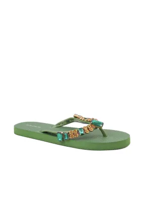 Stylish Casual Flip Flops in Vibrant Green - Model I14131