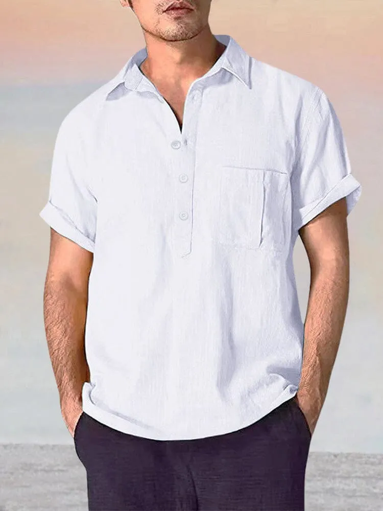 Casual Lightweight Cotton Linen Shirt