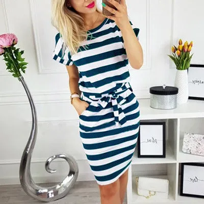 Casual Pockets Short Dress