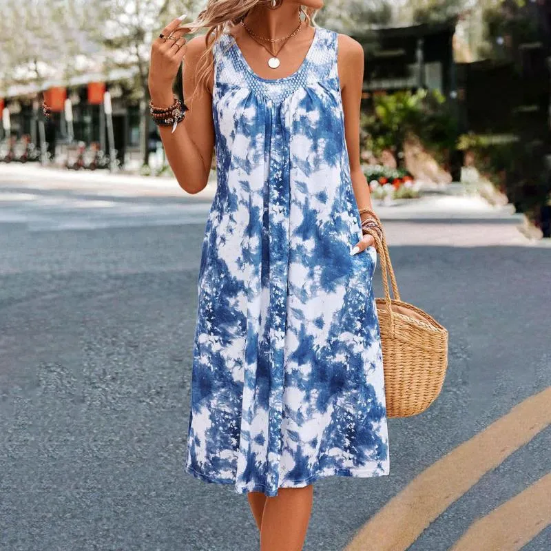 Casual Tie-Dye Dress