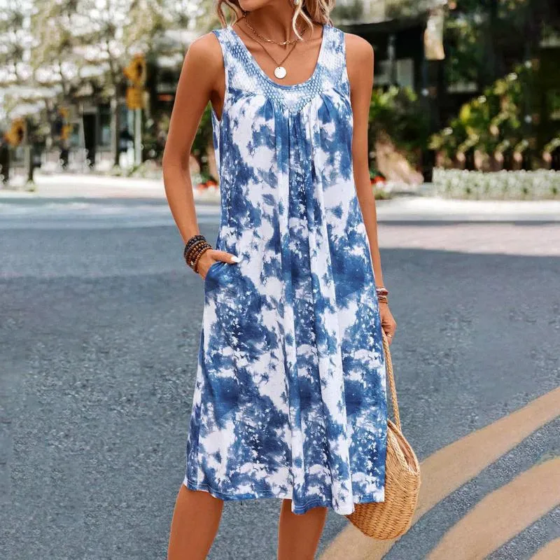 Casual Tie-Dye Dress