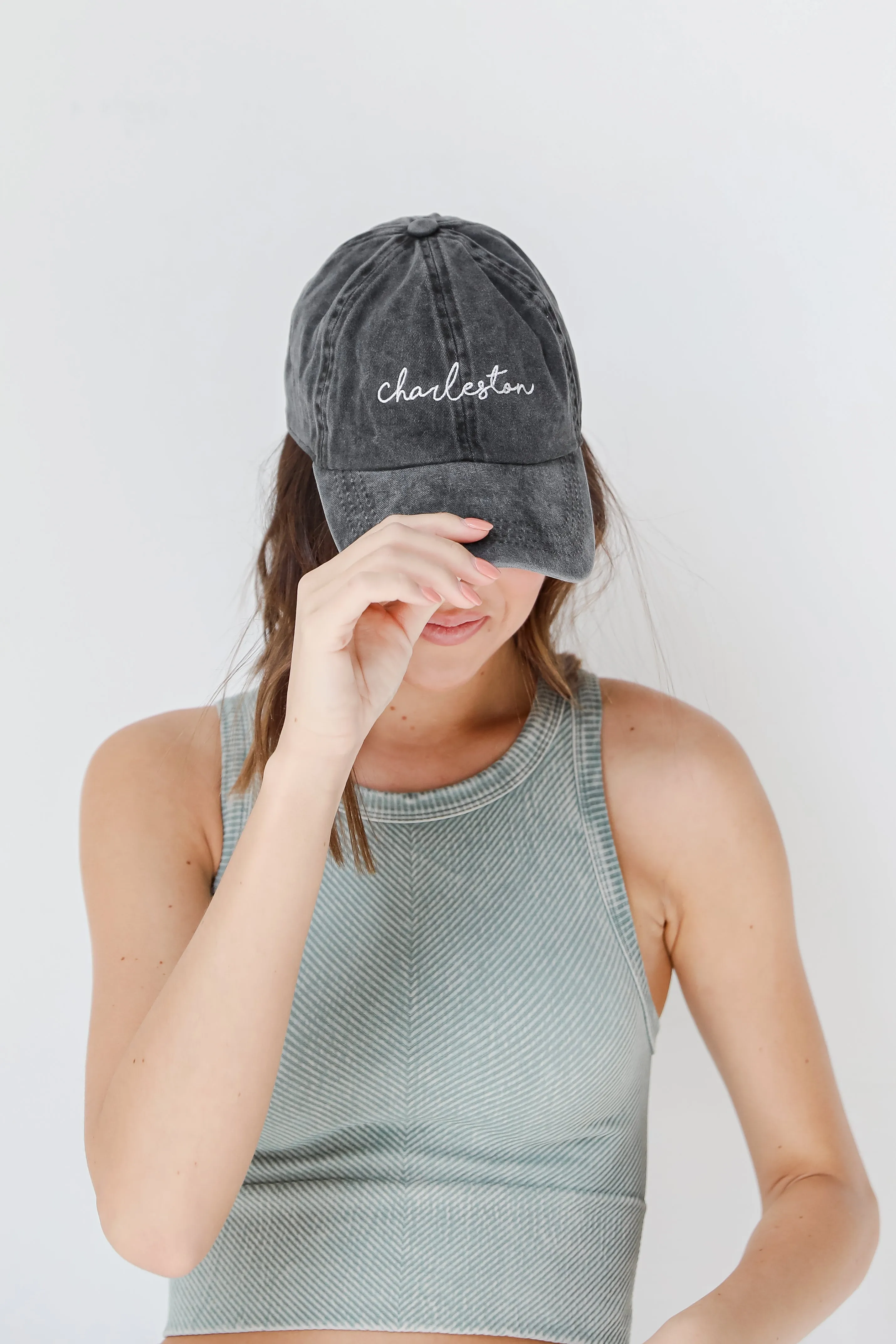 Charleston Script Embroidered Hat