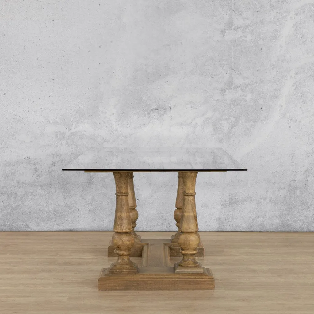 Charlotte Glass Dining Table - 2.4M / 8 or 10 Seater