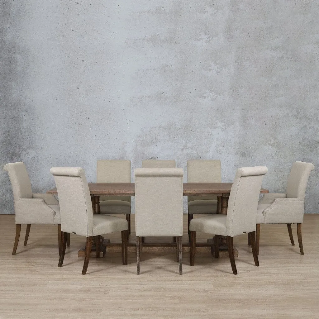 Charlotte Wood Top & Baron 8 Seater Dining Set