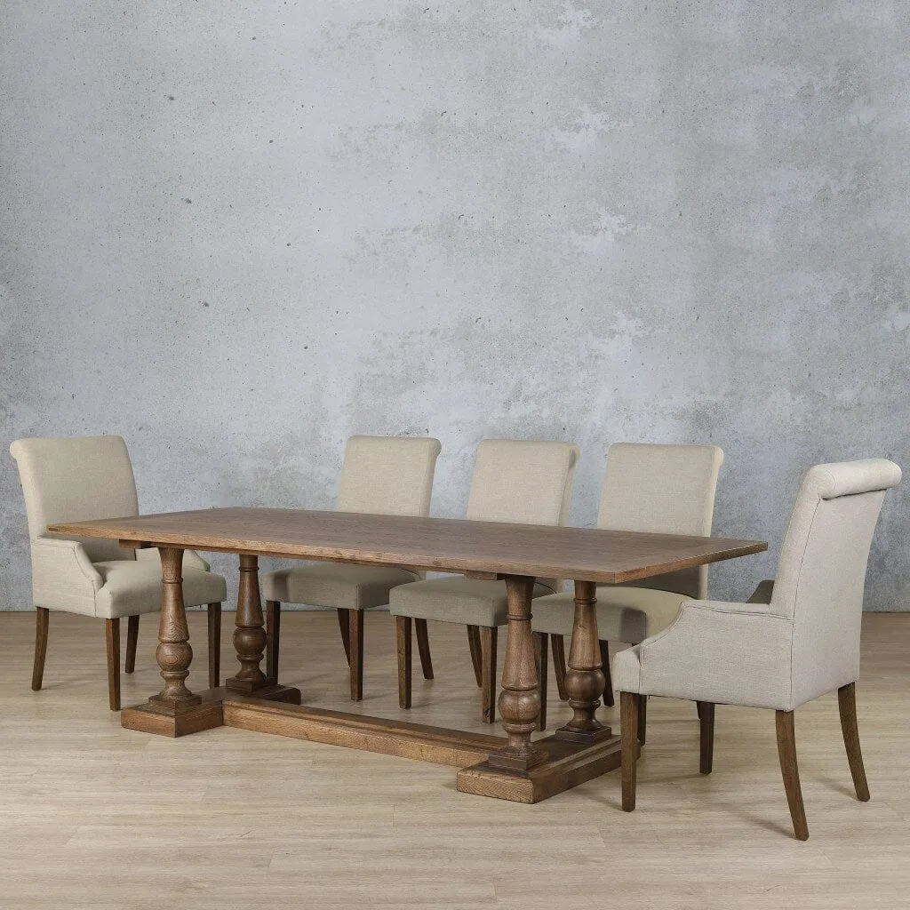 Charlotte Wood Top & Baron 8 Seater Dining Set