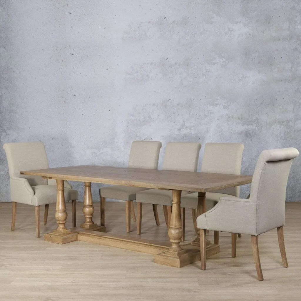 Charlotte Wood Top & Baron 8 Seater Dining Set