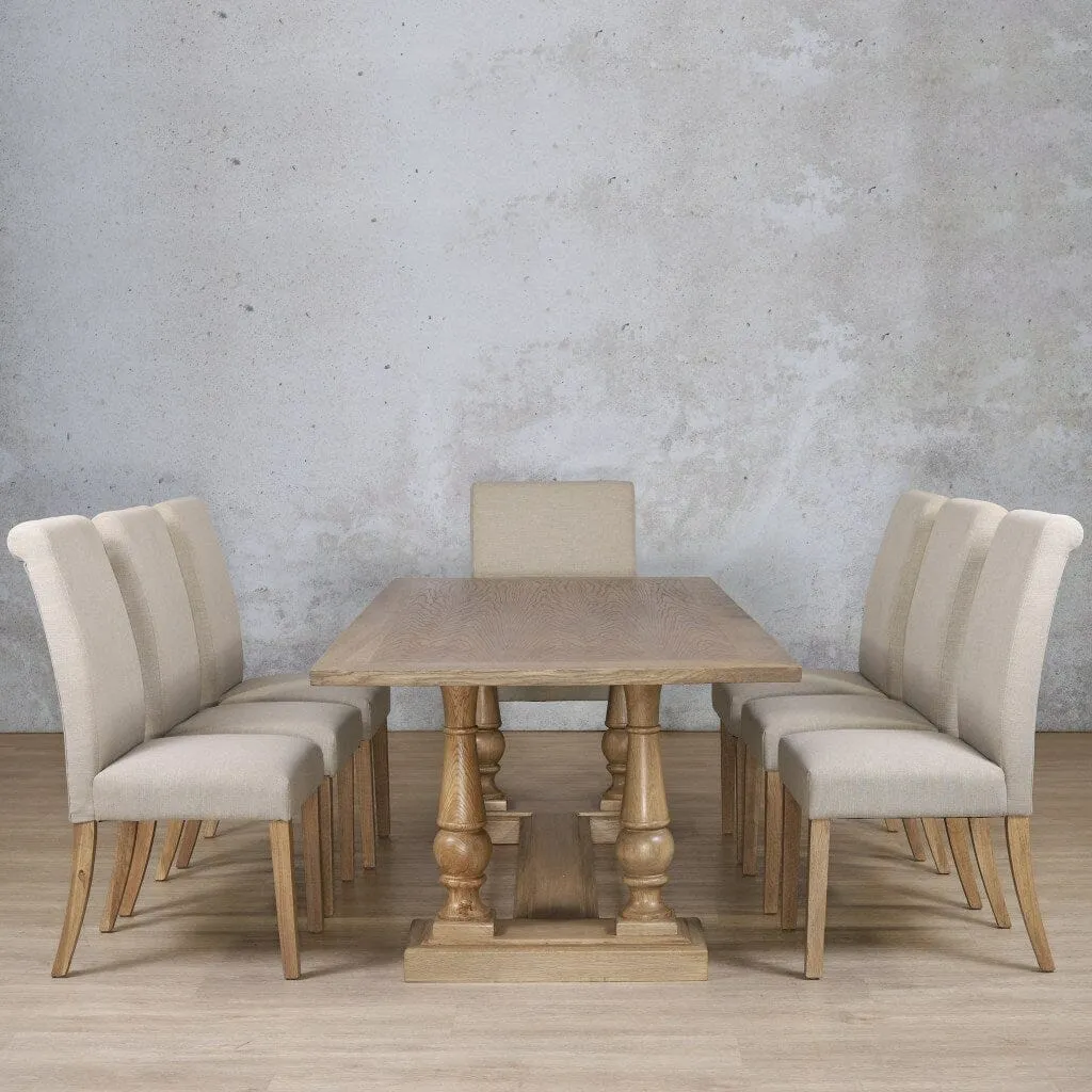 Charlotte Wood Top & Baron 8 Seater Dining Set